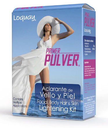 Primer pulver, aclarante de bello y piel