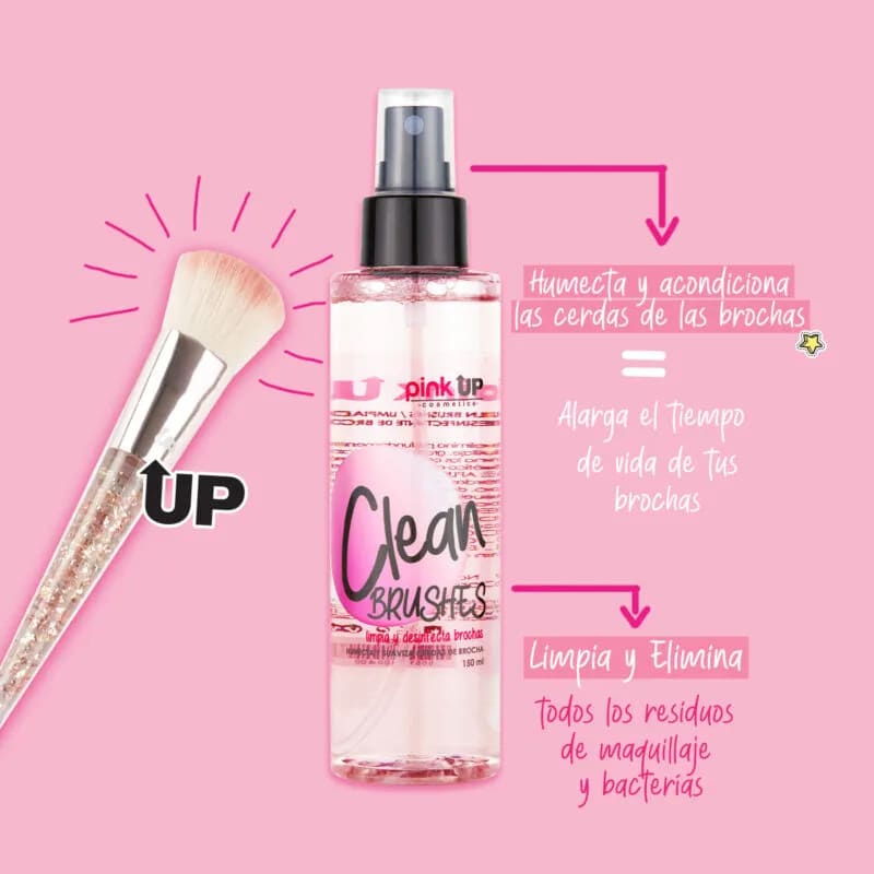 Limpiador y Desinfectante De Brochas Pink Up 140 ml